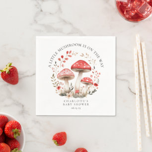 Kleine Mushroom-Wildblumen Kinderdusche Serviette