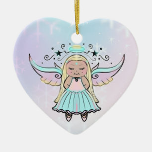 Kleine niedliche Engel von Renee Lavoie Keramik O Ornament