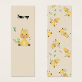Kleine niedliche Giraffe personalisiertes braunes 