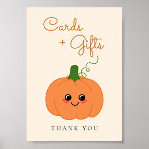Kleine Niedliche Kürbiskarten & Geschenkkarten Taf Poster
