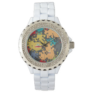 Kleine niedliche lustige Monster Armbanduhr