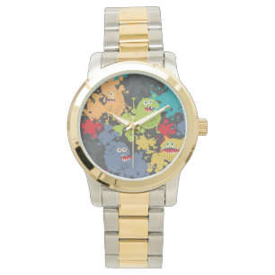 Kleine niedliche lustige Monster Armbanduhr