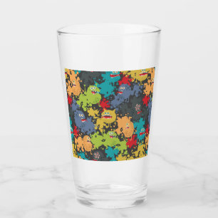 Kleine niedliche lustige Monster Glas