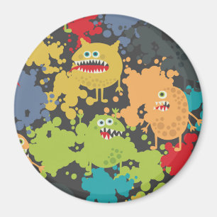 Kleine niedliche lustige Monster Magnet