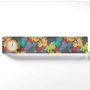Kleine niedliche lustige Monster Namensplakette