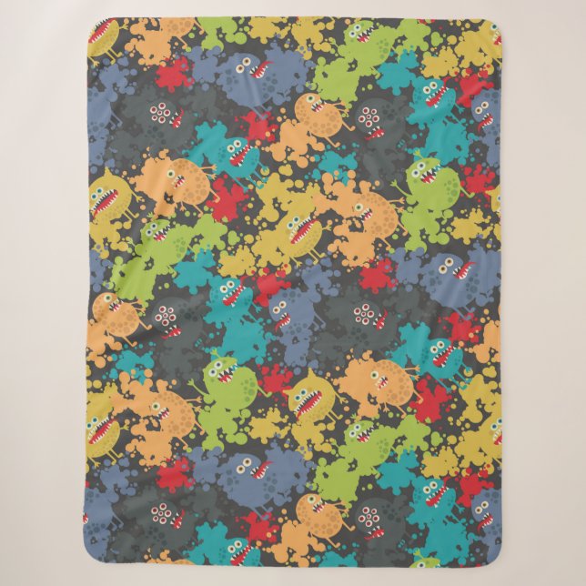 Kleine niedliche lustige Monster Sherpadecke (Vorderseite)