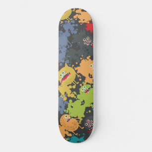 Kleine niedliche lustige Monster Skateboard