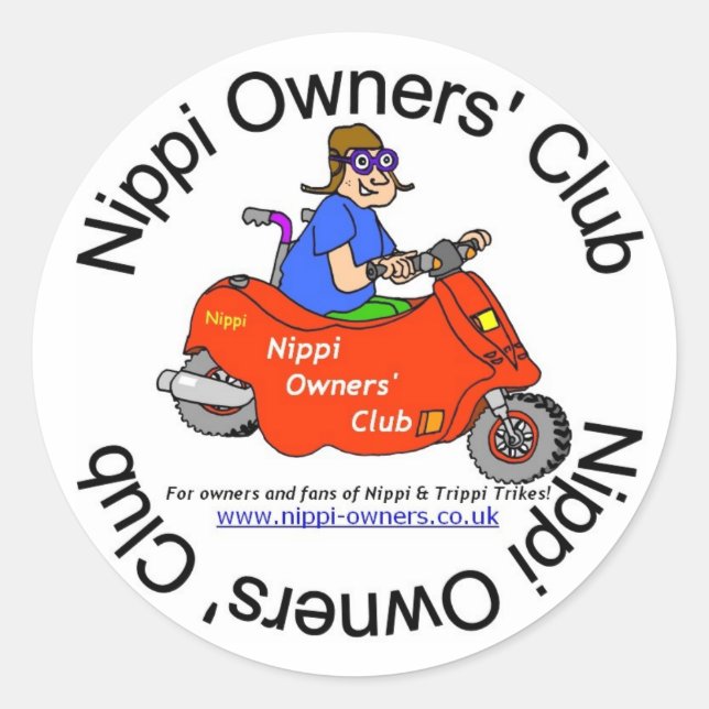 Kleine Nippi-Sticker Runder Aufkleber (Vorderseite)