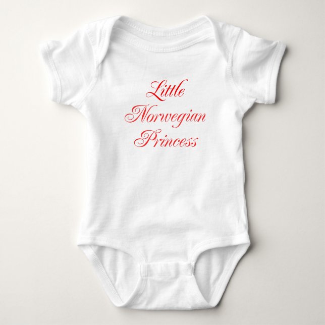 Kleine norwegische Princess Baby Girl Baby Strampler (Vorderseite)