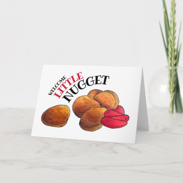 KLEINE NUGGET Chicken Nuggets Feinschmecker Babydu Karte (Vorderseite)