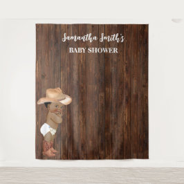 Kleine OM Baby Cowboy Western Babydusche Hintergru Wandteppich