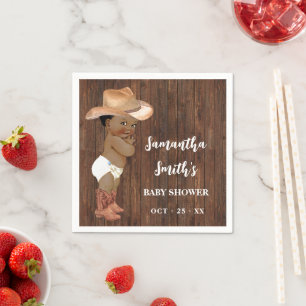 Kleine OM Cowboy Western Baby Dusche Party Dekorat Serviette