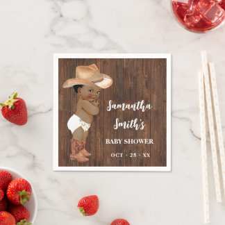 Kleine OM Cowboy Western Baby Dusche Party Dekorat Serviette