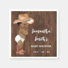 Kleine OM Cowboy Western Baby Dusche Party Dekorat Serviette