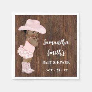 Kleine OM Cowgirl Western Baby Dusche Party Dekora Serviette