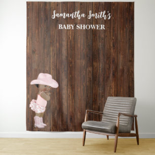 Kleine OM Cowgirl Western Babydusche Wandteppich