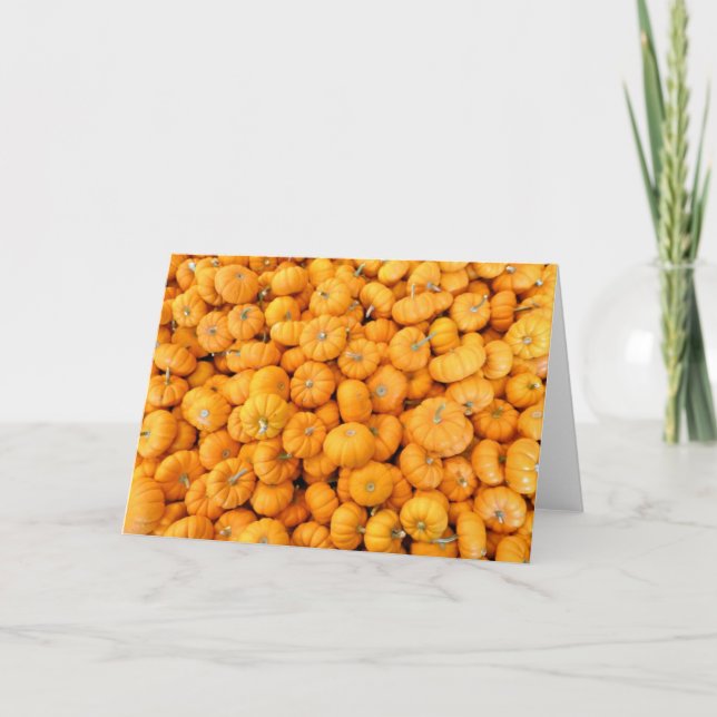 Kleine Orange Fall Harvest Pumpkins Karte (Vorderseite)