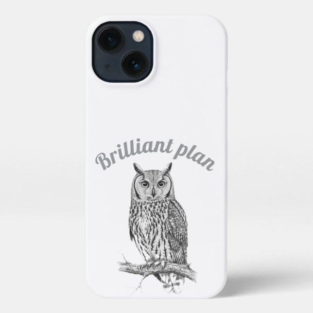 Kleine Owl Sketch Handy Fall iPhone Hülle (Rückseite)