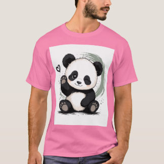 Kleine Panda Stimmung T-Shirt