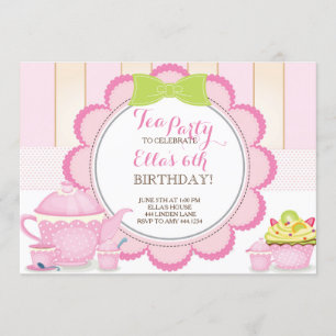 Kleine Party Einladungen Damen-Tea Party Birthday