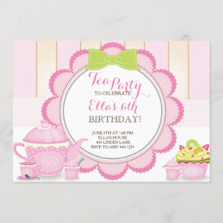 Kleine Party Einladungen Damen-Tea Party Birthday
