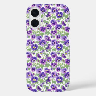 Kleine Pastell-Lila Stiefmütterchen Telefongehäuse iPhone 16 Hülle