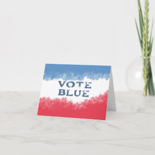 Kleine patriotische Stimme Blau Politisch  Dankeskarte