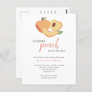 Kleine Peach Baby Dusche Postkarte