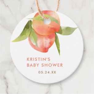 Kleine Peach Baby Dusche Vielen Dank für Ihr Inter Geschenkanhänger