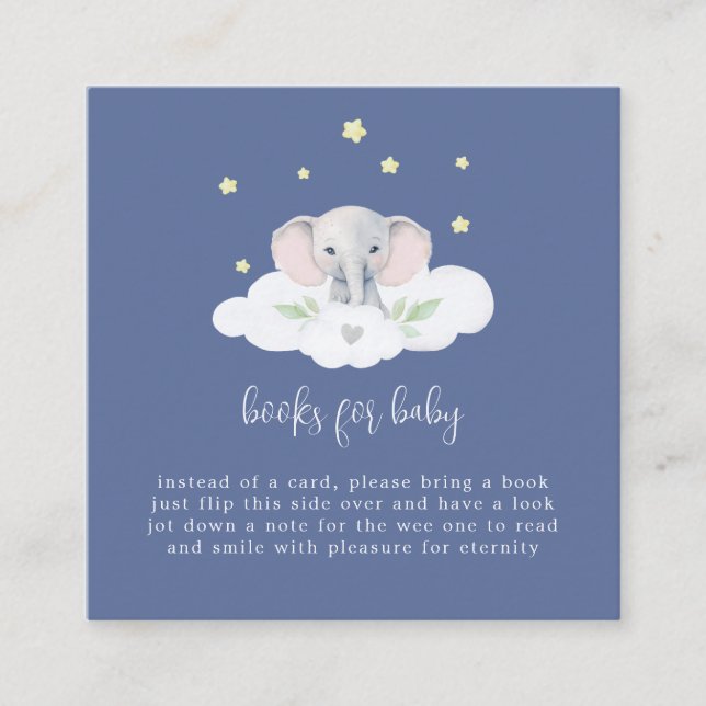 Kleine Peanut Baby Duschbücher für Baby Blue Begleitkarte (Vorderseite)
