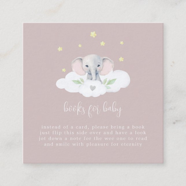 Kleine Peanut Baby Duschbücher für Baby Pink Begleitkarte (Vorderseite)