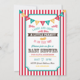 Kleine Peanut Circus Baby Dusche laden ein Einladung