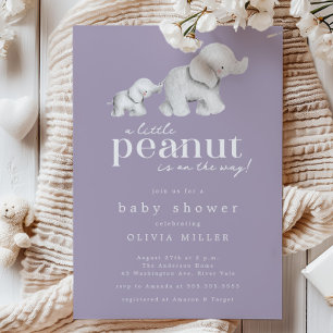 Kleine Peanut Elephant Babydusche Einladung