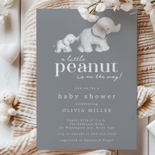 Kleine Peanut Elephant Babydusche Einladung