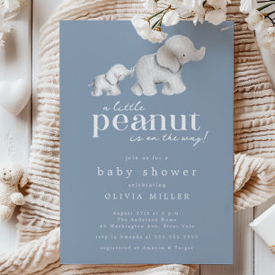 Kleine Peanut Elephant Babydusche Einladung