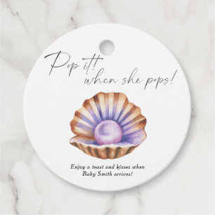 Kleine Pearl Baby Dusche - Pop! Wenn sie Pop! Geschenkanhänger