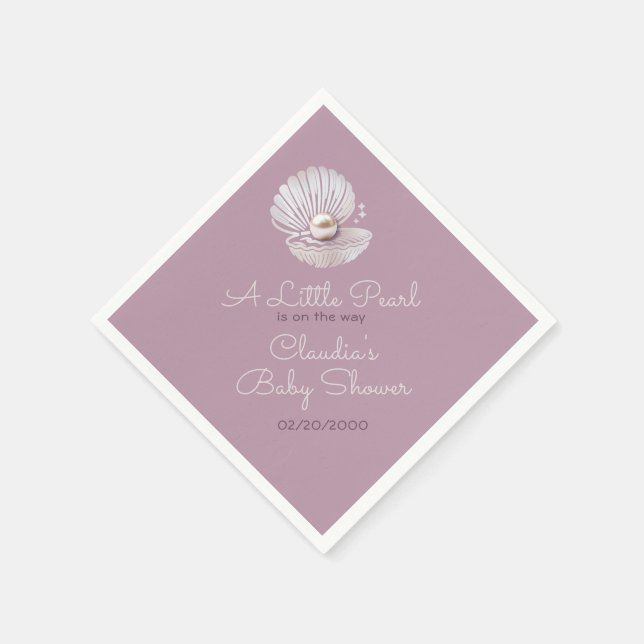 Kleine Pearl Baby Dusche Serviette (Ecke)