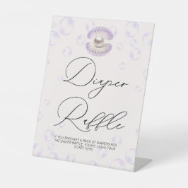 Kleine Pearl Diaper Raffle Baby Dusche Sockelschild