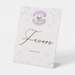 Kleine Pearl Favors Baby Dusche Sockelschild