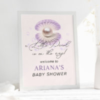 Kleine Pearl Lila Muschel Ocean Baby Dusche