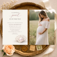 Kleine Perle auf dem Weg Foto Baby Shower
