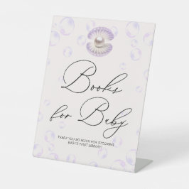 Kleine Perlenbücher für Baby-Dusche Sockelschild