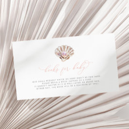 Kleine Perlenbücher für Babydusche Begleitkarte