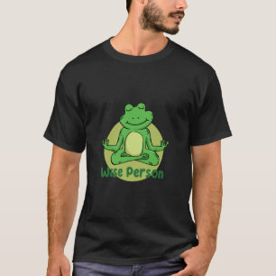 Kleine Person Kawaii lustigen Frosch machen Yoga P T-Shirt
