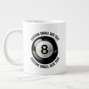 Kleine personalisierte Text-Pool 8 Kugel individue Jumbo-Tasse