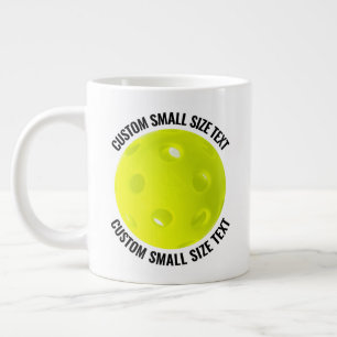 Kleine Personalisierte Text Riesen-Pickleball-Tass Jumbo-Tasse