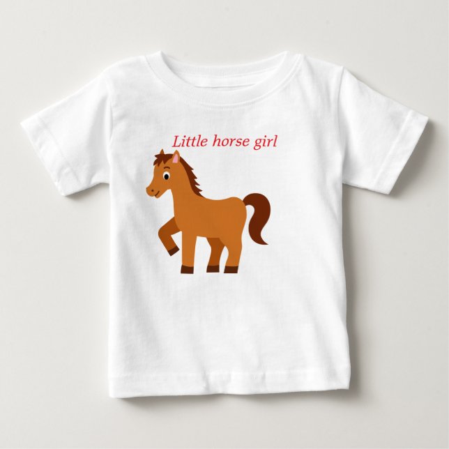 Kleine Pferdefrau Baby T-shirt (Vorderseite)
