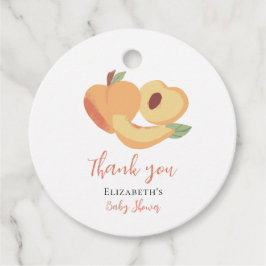 Kleine Pfirsichdusche Niedliches Obst Geschenkanhänger