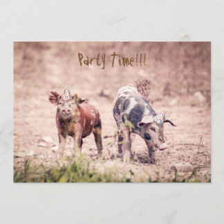 Kleine Piggy Party Einladung