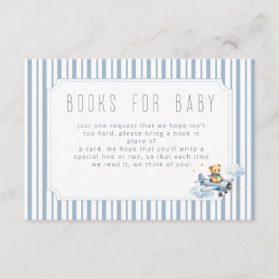 Kleine Pilot-Teddybär-Bücher für Baby Begleitkarte